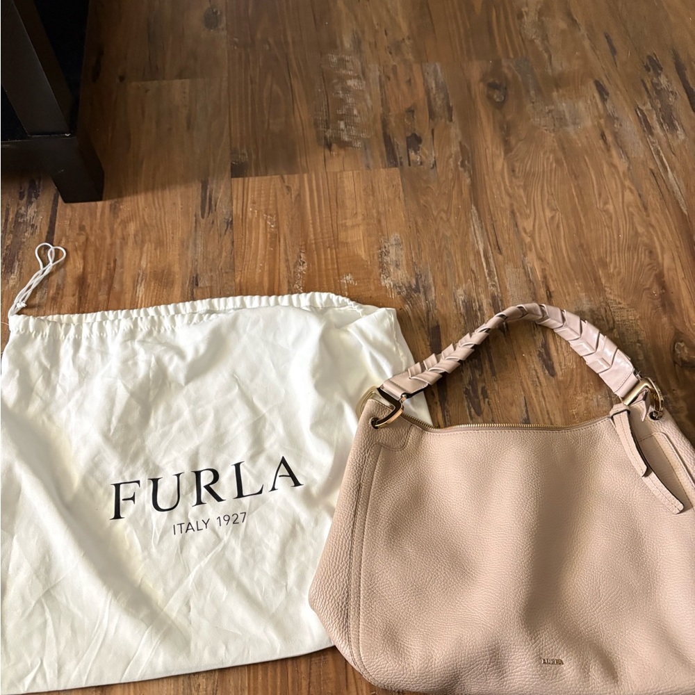 Furla Braided-Handle Hobo Bag